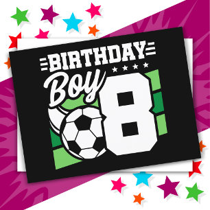 Carte Postale Jeu de football 8 ans Football 8 Anniversaire Garç