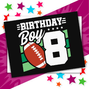 Carte Postale Jeu de football 8 ans Thème 8ème anniversaire Garç