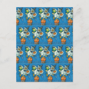 CARTE POSTALE JEU DE FUNNY OU TRAITER ODEUR MON PIEDS HALLOWEEN