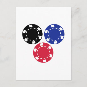 Carte Postale Jeu de jetons de poker