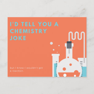 Carte Postale Jeu de mots de chimie drôle