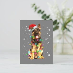 Carte Postale Jeu de Noël de l'arbre de berger allemand