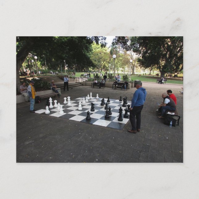 Carte Postale Jeu d'échecs géant à Hyde Park, Sydney Postcard (Devant)