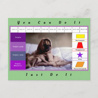 Carte Postale Jeu éducatif de chien drôle