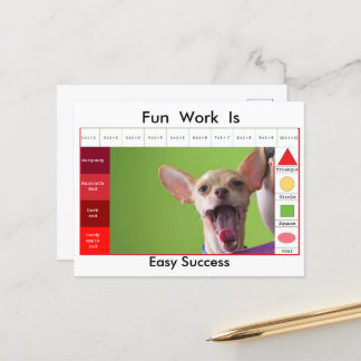 Carte Postale Jeu éducatif de chien drôle