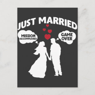 Carte Postale Jeu marié sur mari et femme Sarcasme