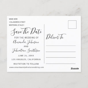 Carte Postale Jeu Sur Funny Enregistrer La Date Mariage Photo Bl