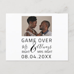 Carte Postale Jeu Sur Funny Enregistrer La Date Photo Mariage