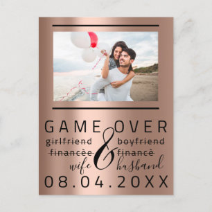 Carte Postale Jeu Sur Skinny Funny Enregistrer La Date Couple Ph
