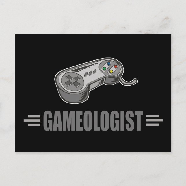 Carte Postale Jeu vidéo amusant (Devant)