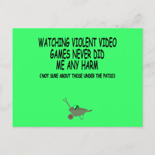 Carte Postale Jeu vidéo violent