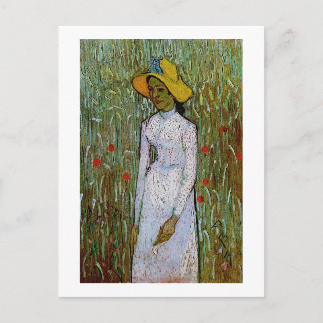 Carte Postale Jeune Arrière - plan de blé Van Gogh Art (Devant)