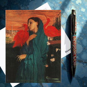 Carte postale Jeune femme avec Ibis par Edgar Dega