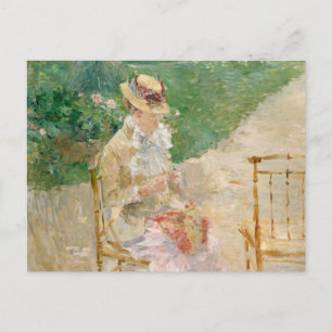 Carte Postale Jeune Femme Brodant   Berthe Morisot
