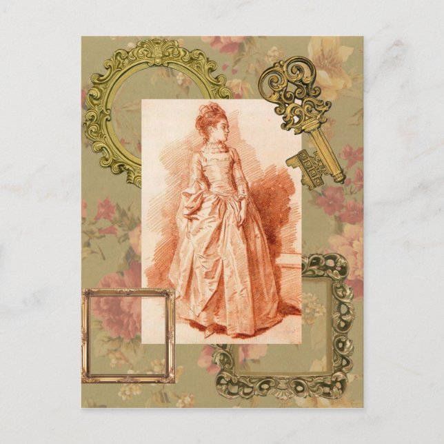 Carte Postale Jeune femme debout (Devant)