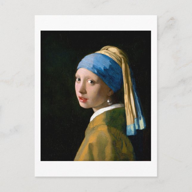 Carte Postale Jeune fille à oreille perle, Johannes Vermeer, 166 (Devant)
