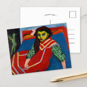 Carte Postale Jeune fille assise   Ernst Ludwig Kirchner