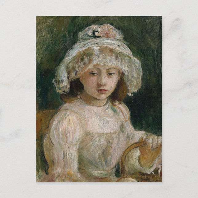 Carte Postale Jeune Fille au Chapeau | Berthe Morisot (Devant)