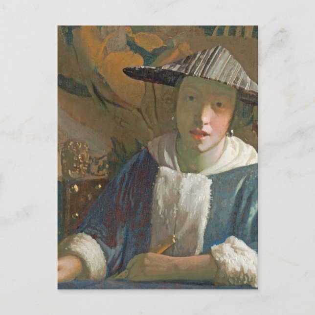 Carte Postale Jeune fille avec une flûte, c.1665-70 (Devant)