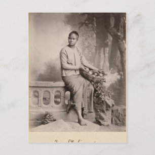 Carte Postale Jeune fille birmane, vers 1880