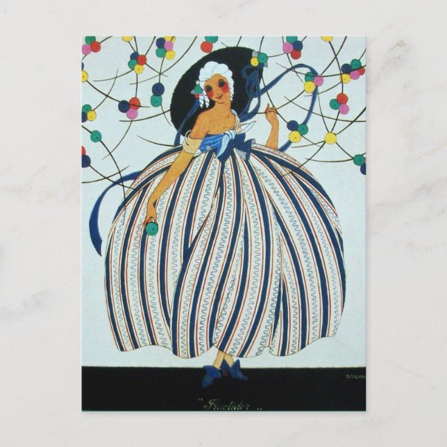Carte Postale JEUNE FILLE BLANCHE / Mode beauté (Devant)