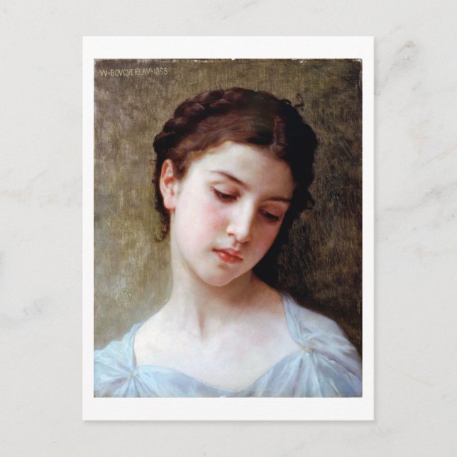 Carte Postale Jeune fille, Bouguereau (Devant)