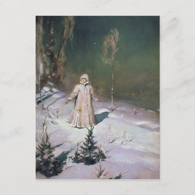 Carte Postale Jeune fille de neige, 1899 (Devant)