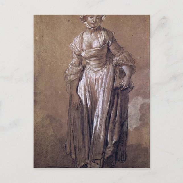 Carte Postale Jeune fille debout (Devant)