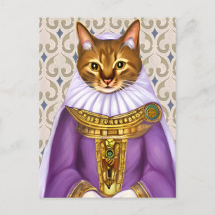 Carte Postale Jeune fille féline médiévale