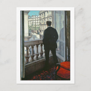 Carte Postale Jeune homme à la fenêtre par Gustave Caillebotte