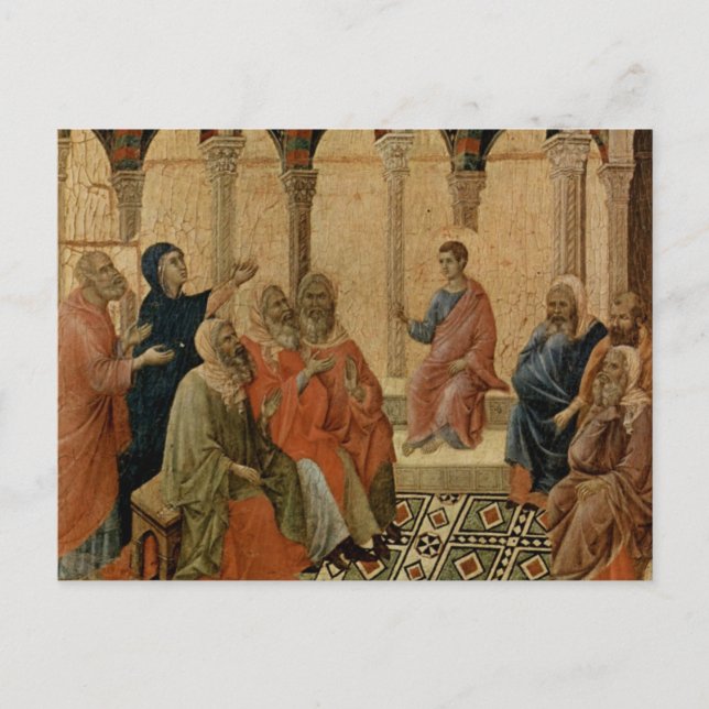 Carte Postale Jeune Jésus Enseigner dans le Temple (Devant)