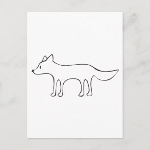 Carte Postale Jeune loup en noir et blanc