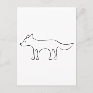 Carte Postale Jeune loup en noir et blanc