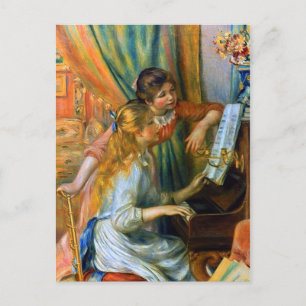 Carte Postale Jeunes filles au piano de Pierre Renoir