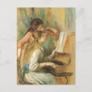 Carte Postale Jeunes filles au piano par Pierre Renoir