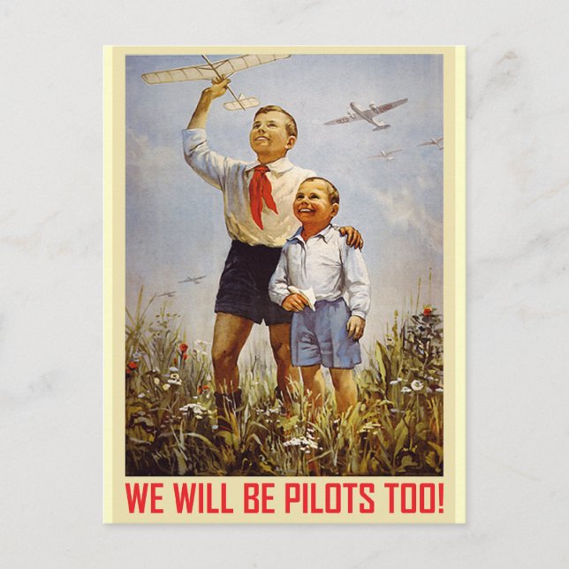 Carte Postale Jeunes pilotes (Devant)