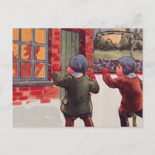 Carte Postale Jeunes Tueurs (Carte Halloween Vintage)