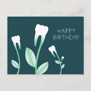 Carte Postale JEUX ANNIVERSAIRE dents fleuries