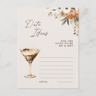 Carte Postale Jeux de Salle de Mariage pour l'Espresso Martini I