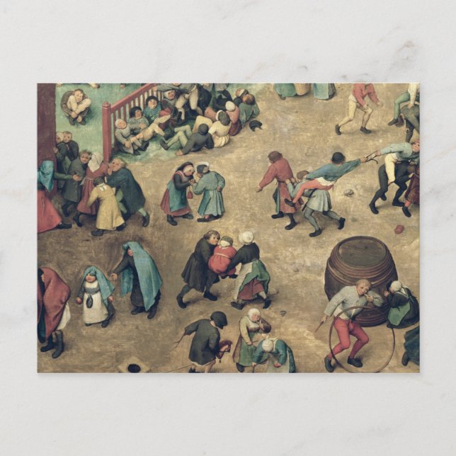 Carte Postale Jeux pour enfants : détail de la section gauche (Devant)