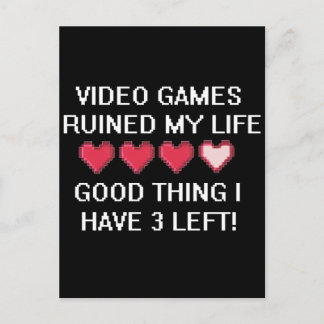 Carte Postale Jeux Vidéo ruiné Mon style de vie 1