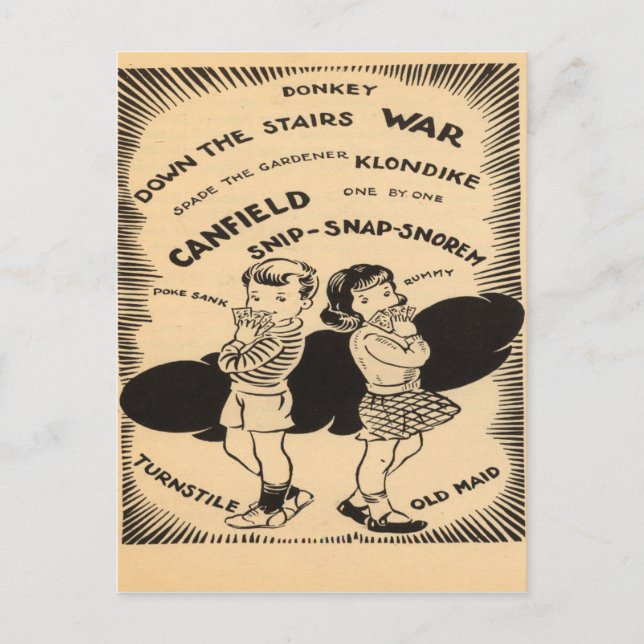 Carte Postale Jeux vintages (Devant)