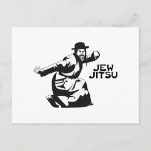 Carte postale Jew Jitsu   Cadeaux Juifs Bar Mitzva