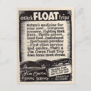Carte Postale Jim Owen Float Trip Branson Missouri