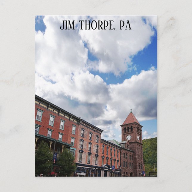 Carte Postale Jim Thorpe Pennsylvania Skyline Pocono Mountain (Devant)