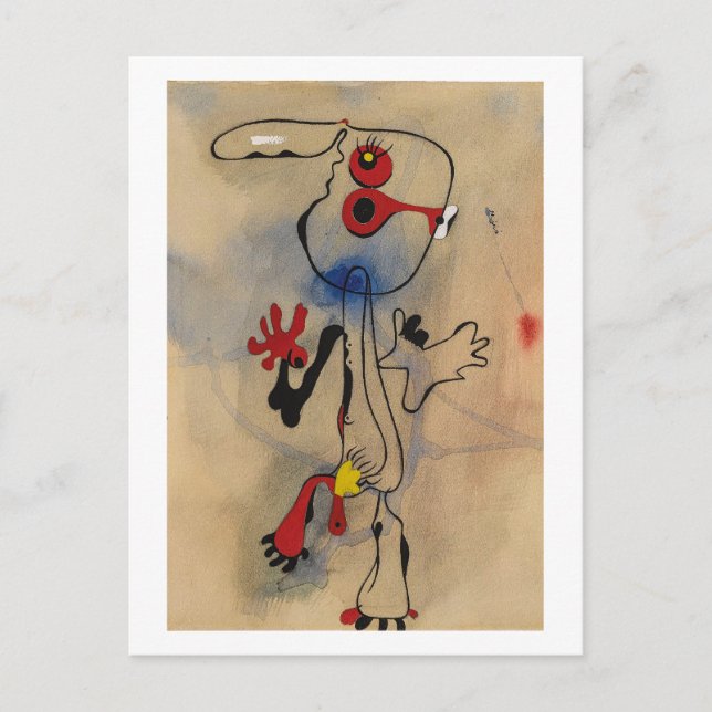 Carte Postale joan miro peintures art, art abstrait (Devant)