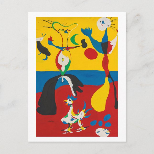 Carte Postale joan miro peintures art, art abstrait (Devant)