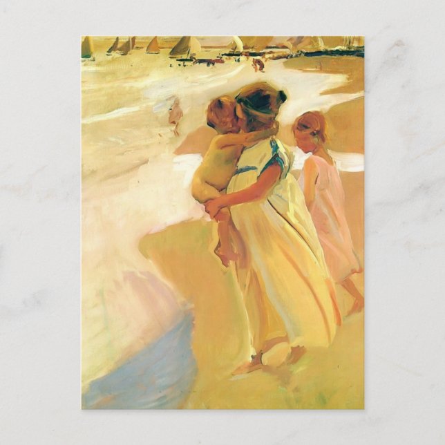 Carte Postale Joaquín Sorolla - Après la baignade, Valence (Devant)