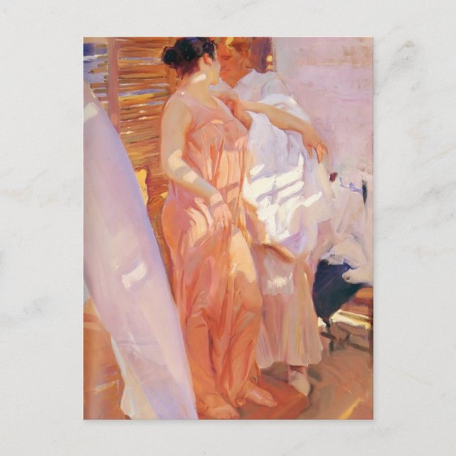 Carte Postale Joaquín Sorolla - Après le bain (Devant)