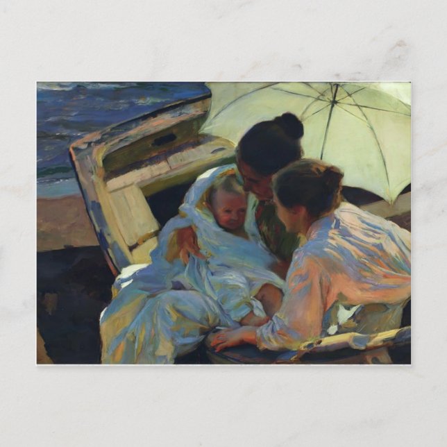 Carte Postale Joaquín Sorolla - Après le bain (Devant)
